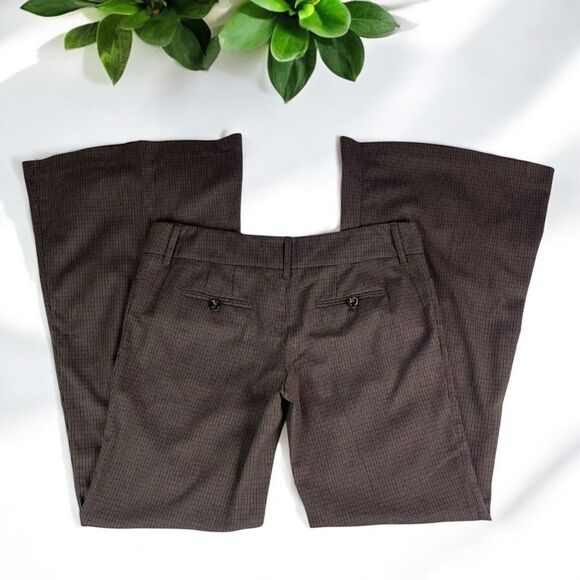 🆕 Mariagrazia Panizzi Plaid Wide Leg Flare Pants Made in Italy - Picture 3 of 11